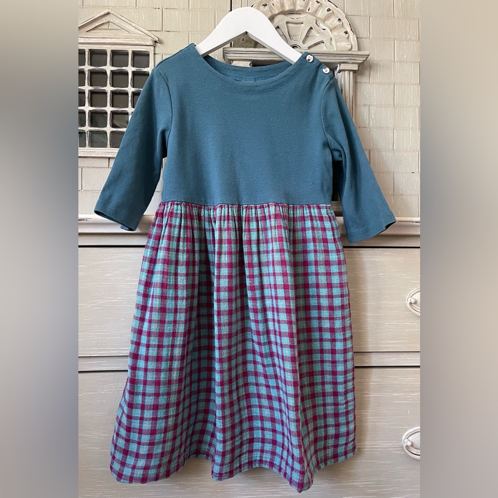Sailor Rose Girls’ Green Plaid Baker Island Dress - Picture 5 of 8